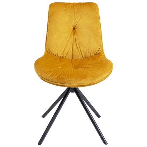 фото Kare design стул мягкий mila, коллекция "мила" 51*88*65, бархат, полиэстер, мдф, сталь, желтый
