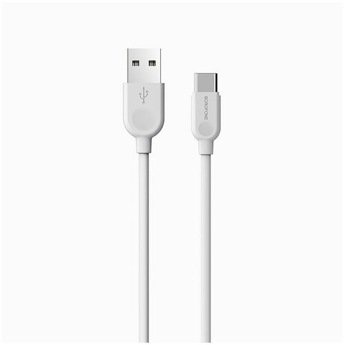 Кабель USB, Type-C, Borofone BX14 LinkJet, 300 см, белый кабель usb type c borofone bx14 linkjet 300 см белый