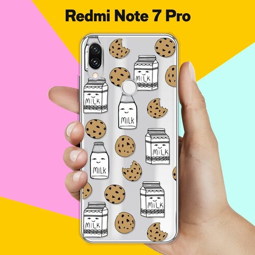 Силиконовый чехол Молоко и печеньки на Xiaomi Redmi Note 7 Pro силиконовый чехол молоко и печеньки на xiaomi redmi 9c