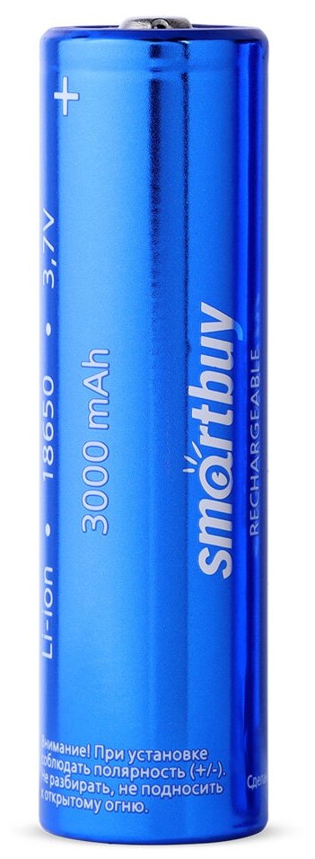 Аккумулятор Smartbuy LI18650-3000 mAh (50/400) (SBBR-18650-1S3000)