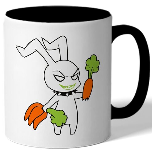 фото Кружка злобный кролик с морковками drabs