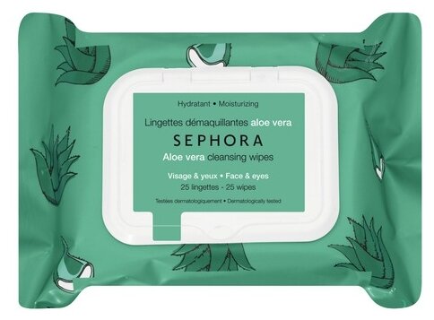 Sephora салфетки для снятия макияжа Алоэ вера