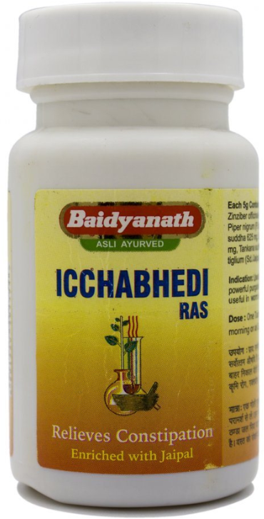 Ичхабхеди Рас Байдинахт (Ichhabhedi Ras Baidyanath) Слабительное, улучшает работу кишечника, 625 мг, 40 таб