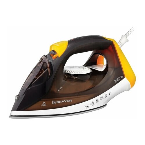 Утюг BRAYER BR4003 2400 Вт керамическое покрытие самоочистка антикапля антинакипь автоотключение коричневый 455900₽