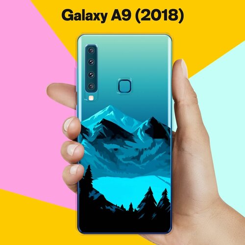 Силиконовый чехол на Samsung Galaxy A9 (2018) Горное озеро / для Самсунг Галакси А9 2018 жидкий чехол с блестками just be happy на samsung galaxy a9 2018 самсунг галакси а9 2018
