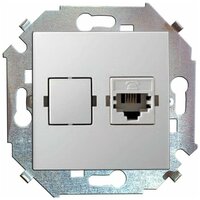 Розетка компьютерная СП Simon 15 RJ45 кат.5E Systimax механизм бел. Simon 1591598-030