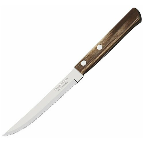 Нож для стейка с деревянной ручкой Tramontina 210/110х15мм, нерж.сталь, дерево