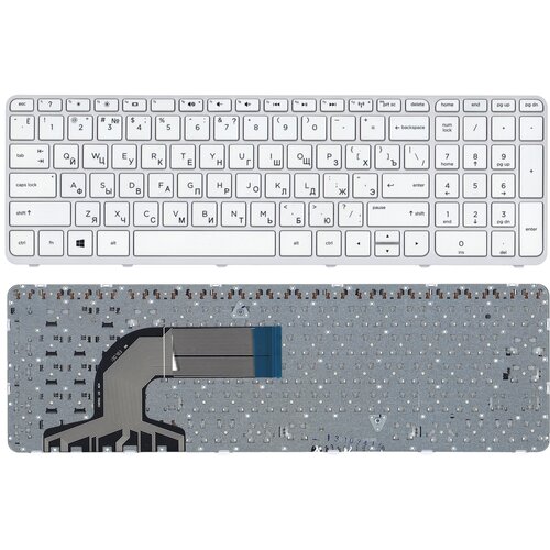 Клавиатура для HP 15-n 15-e 15-z 15t 15-r белая с рамкой p/n: PK1314D1A100, NSK-CN6S, 9Z.N9HSC.601