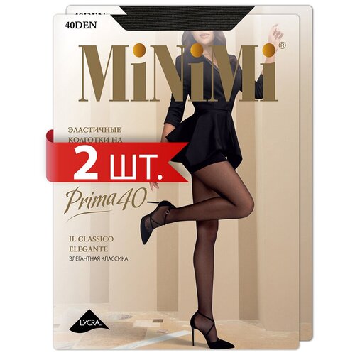 Колготки MiNiMi Prima, 40 den, 2 шт., размер 4/L, черный