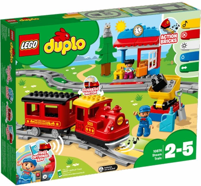 LEGO DUPLO Поезд на паровой тяге 10874