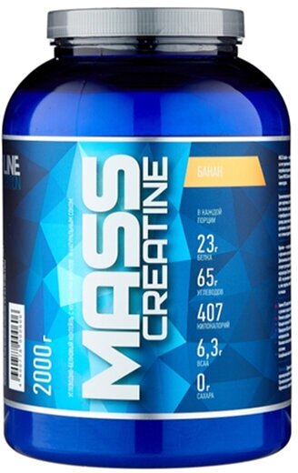 R-LINE Mass + creatine, 2000 g (банан)