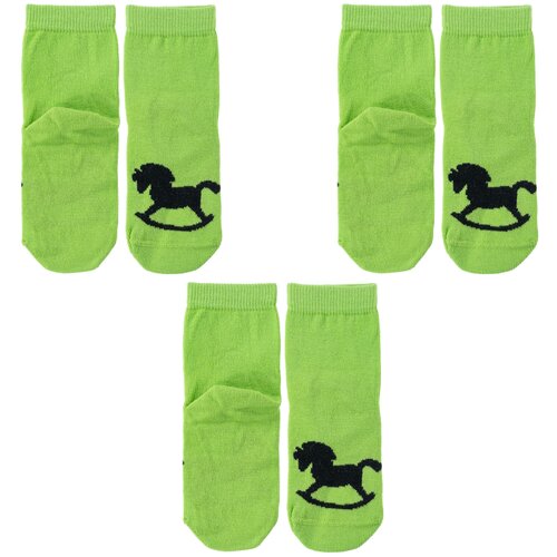 Носки АЛСУ 3 пары, размер 12-14, зеленый носки алсу 3 пары размер 12 14 серый