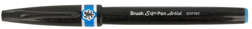 Pentel Браш пен Brush Sign Pen Artist, ultra-fine 0.5 - 5 мм кисть/круглое тонкое SESF30C-SX голубой