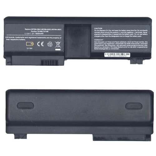 Аккумуляторная батарея для ноутбука HP Compaq TX1000 (HSTNN-OB41) 7800mAh OEM черная аккумулятор для hp pavilion tx1000 tx1100 tx1200 tx1300 tx2000 hstnn ob37 hstnn ub41