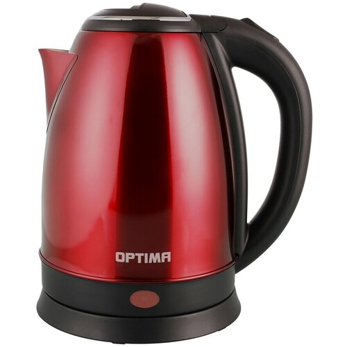 Чайник эл OPTIMA EK-1808SS 18л поворот на 360 градусов корп из нерж стали Красный 105700₽