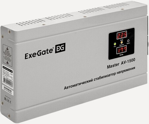 Изображение товара Стабилизатор напряжения ExeGate EX291738RUS Master AV-1500 1500ВА, 140-260В