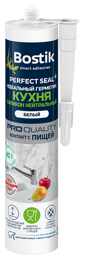 Bostik Perfect Seal Идеальный герметик Кухня Силикон Нейтральный белый 280мл