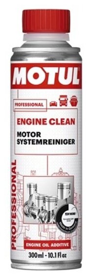 Промывка Motul Engine Clean Auto, очиститель системы смазки двигателя перед заменой масла, 0.3л