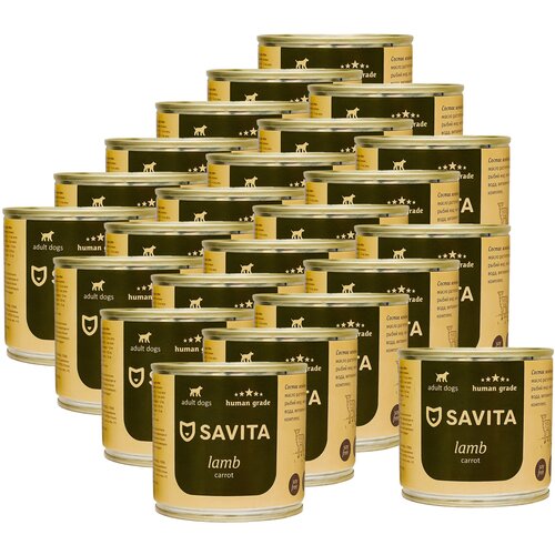 SAVITA консервы для собак «Ягненок с морковью» 0,41 кг. х 24 шт.