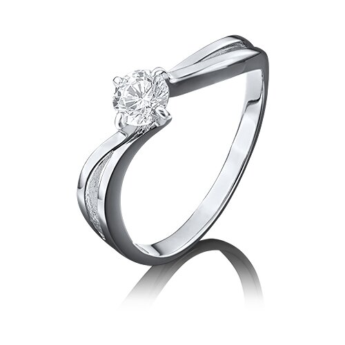 фото Платина кольцо из белого золота с swarovski zirconia 01-3093-00-501-1120-38