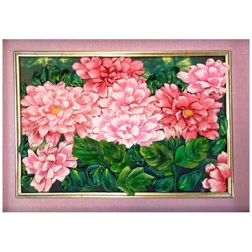 Набор для вышивки лентами Каролинка Розовые хризантемы, 18*24,5 см (КЛ.4009(н))удалить ПО задаче