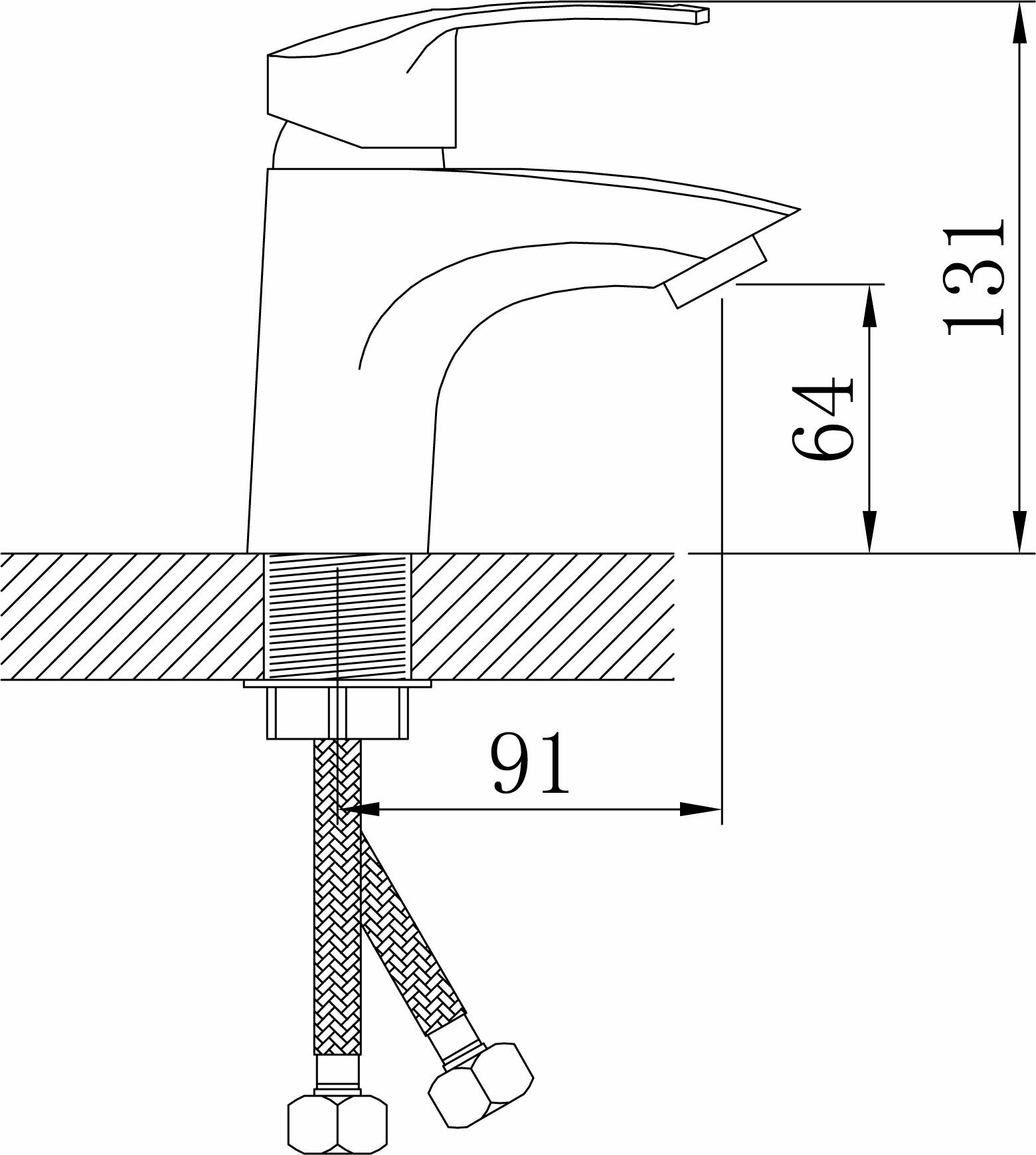 Смеситель для раковины Potato P217 P10217 - фото №3