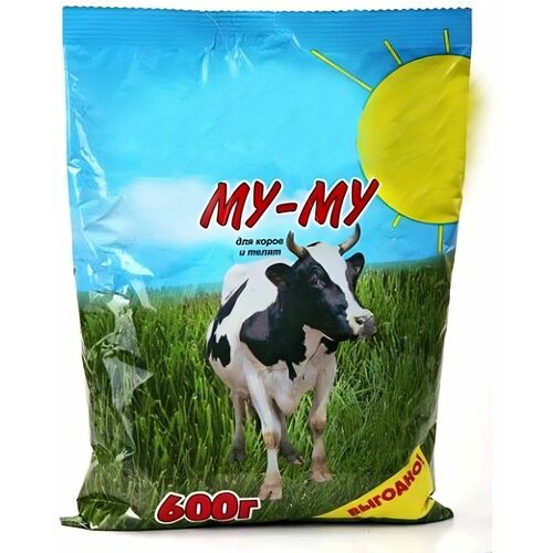 Премикс "Му-му" для телят и коров 600гр - обеспечивает сбалансированное кормление, активизирует жизненно важные процессы в организме, улучшает аппетит и усвояемость кормов.