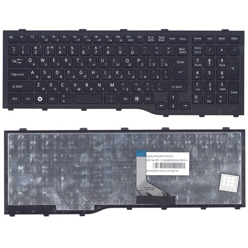 Клавиатура для ноутбука Fujitsu LIFEBOOK AH532, NH532 черная, с рамкой new laptop russian keyboard for fujitsu lifebook ah532 a532 n532 nh532 mp 11l63su d85 cp569151 01 ru keyboard black