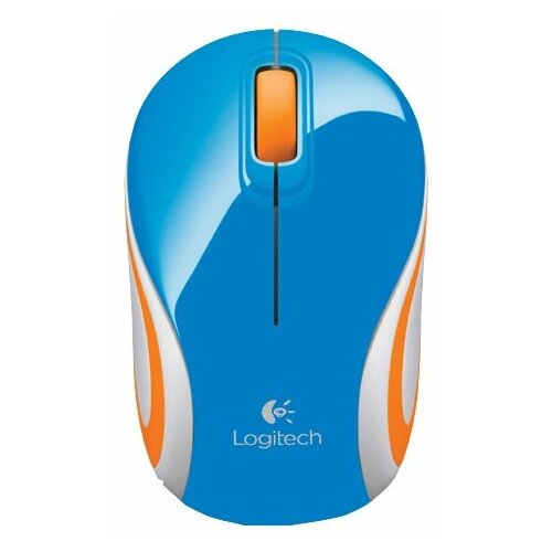 фото Мышь Logitech Wireless Mini Mouse M187 Blue-Orange USB