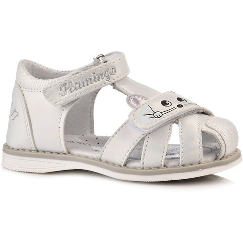 фото Сандалии flamingo, ж цвет белый, размер 27