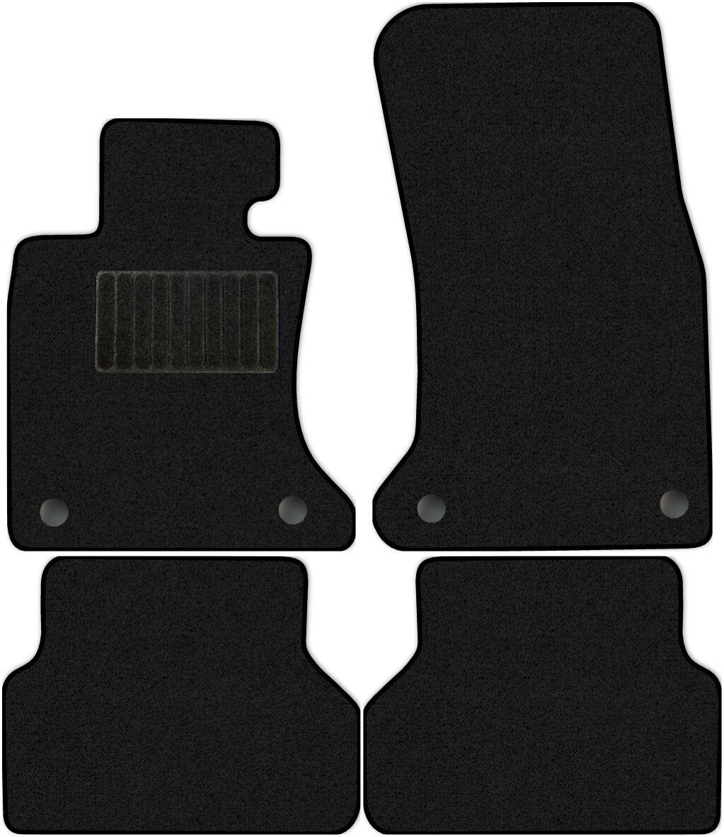 Коврики в салон текстильные Allmone "Стандарт" для BMW 5-Series 5 (E61, E60) 2003 - 2010, черные, 4шт. / БМВ 5 Серии 5