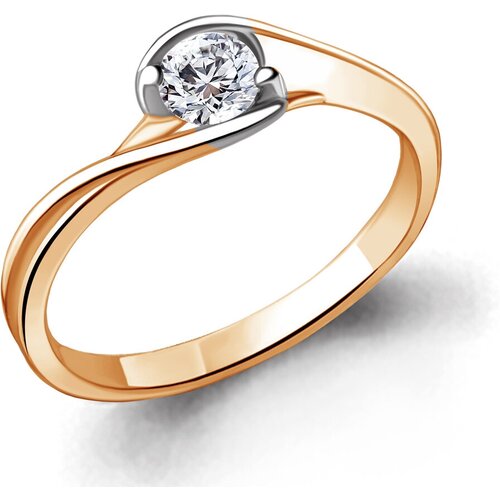 Кольцо Diamant online, золото, 585 проба, кристаллы Swarovski, размер 16 кольцо diamant online красное золото 585 проба фианит кристаллы swarovski размер 16 5