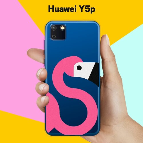 Силиконовый чехол Фламинго на Huawei Y5p