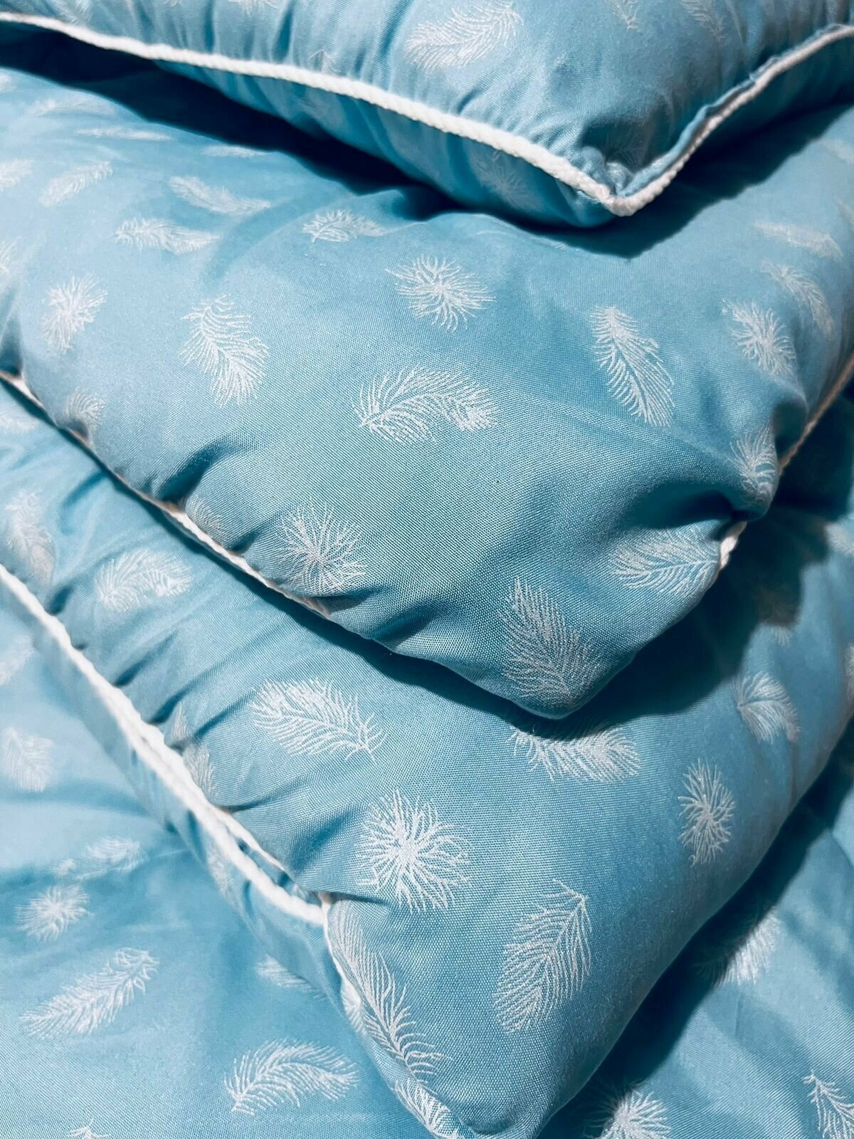 Одеяло Лебяжий пух всесезонное 2 спальное чехол тик - фотография № 6
