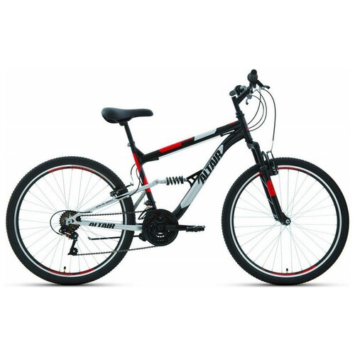 фото Велосипед горный двухподвесной altair mtb fs 26 1.0 16" (2021), 16" черный/красный