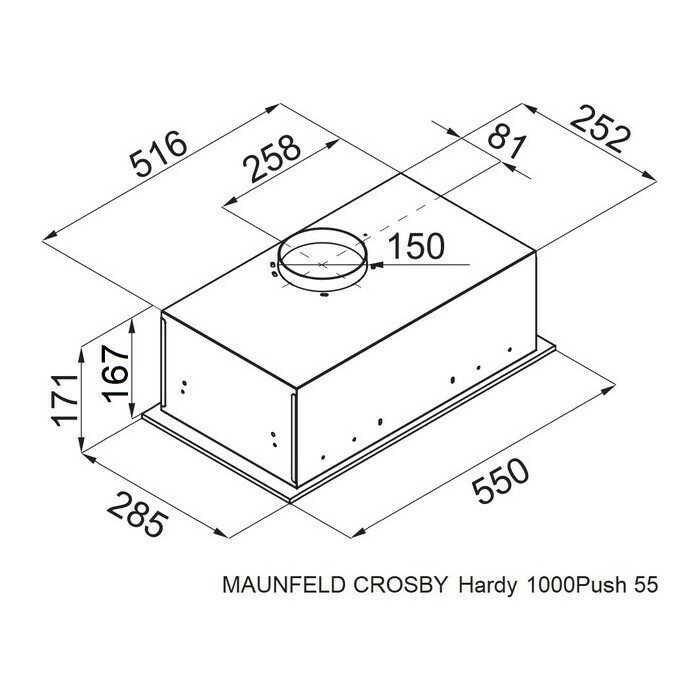 Кухонная вытяжка MAUNFELD Crosby Hardy 1000Push нержавеющая сталь - фотография № 15