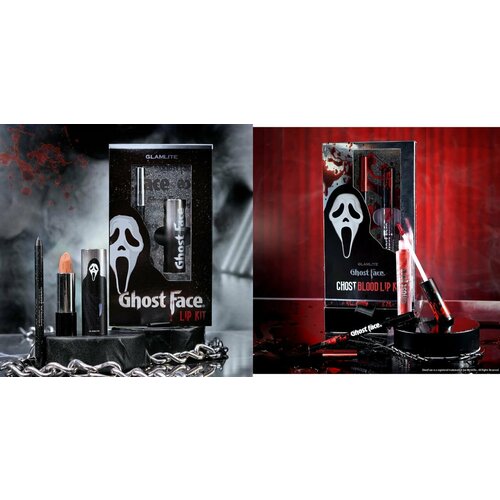 Glamlite Набор декоративной косметики для губ Ghost Face X Glamlite Blood, Nude