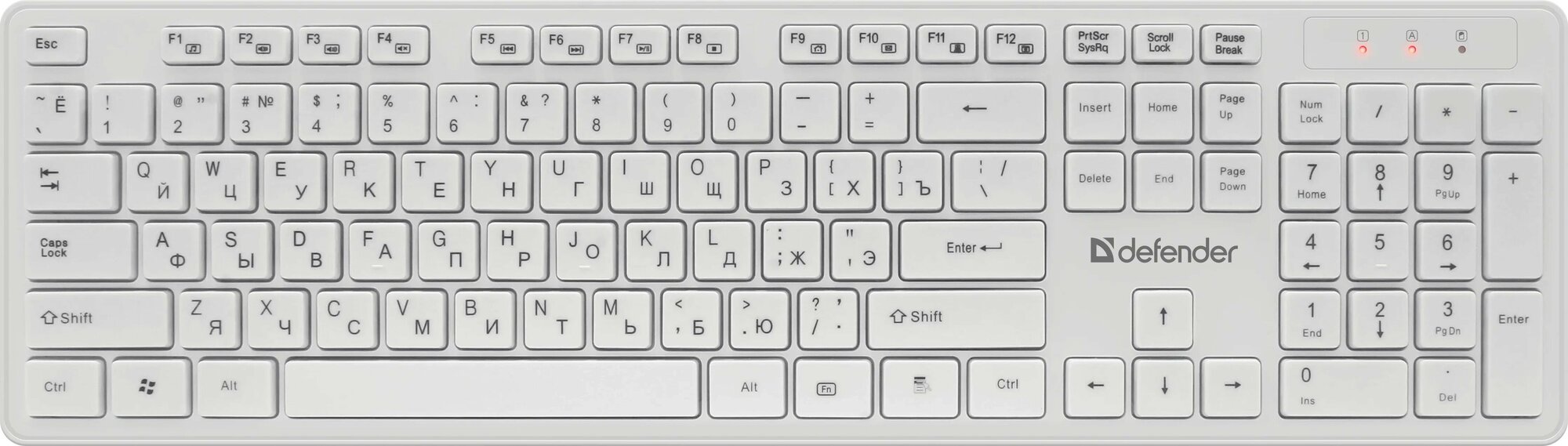 Клавиатура и мышь Defender AUCKLAND C-987 RU беспроводные белый (45987)
