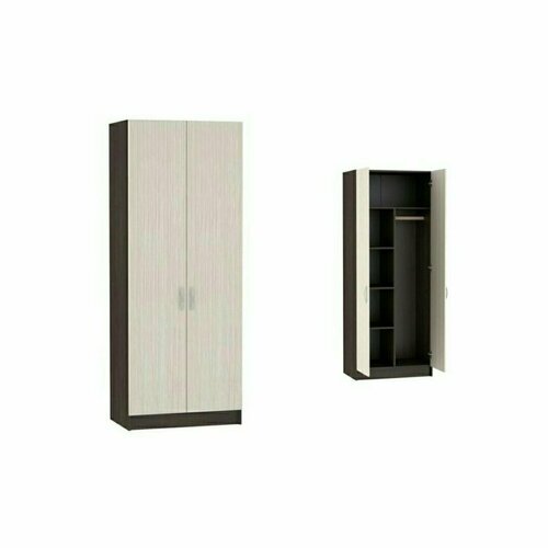 Лего Шкаф ШК 556 2-х створчатый полка-вешалка дуб белвенге 14000₽