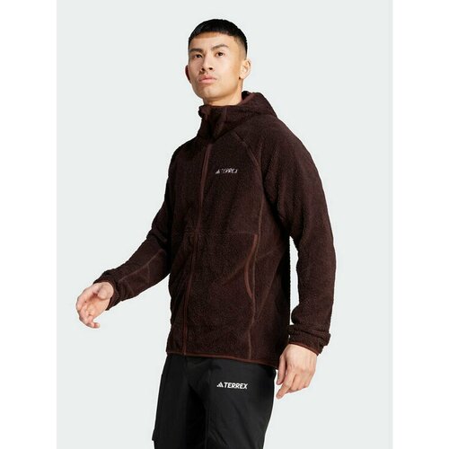 Толстовка adidas, размер M [INT], коричневый куртка из софтшелла adidas terrex terrex techrock hooded wind fleece черный