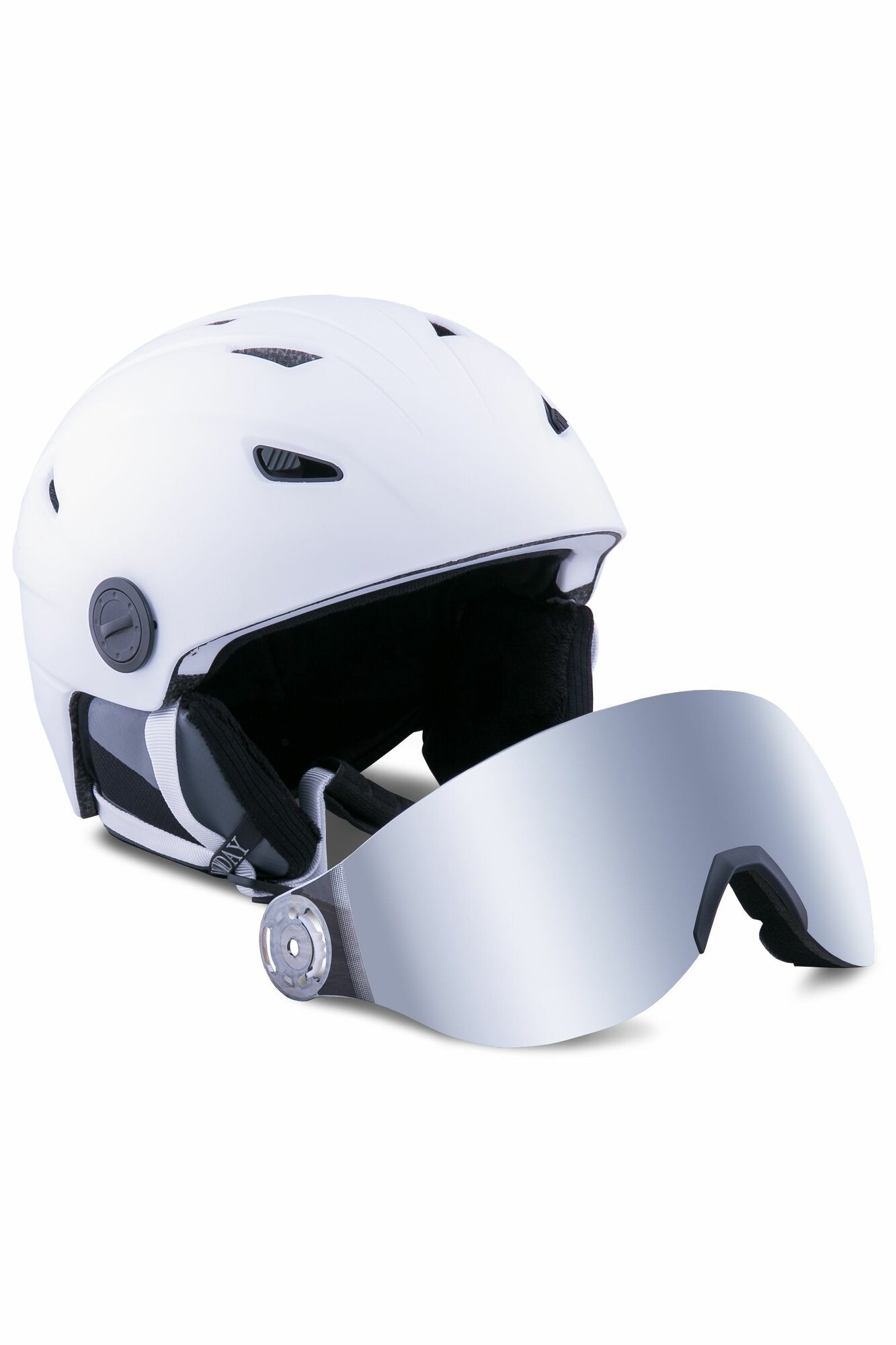 Шлем защитный горнолыжный WinDay, белый, 58