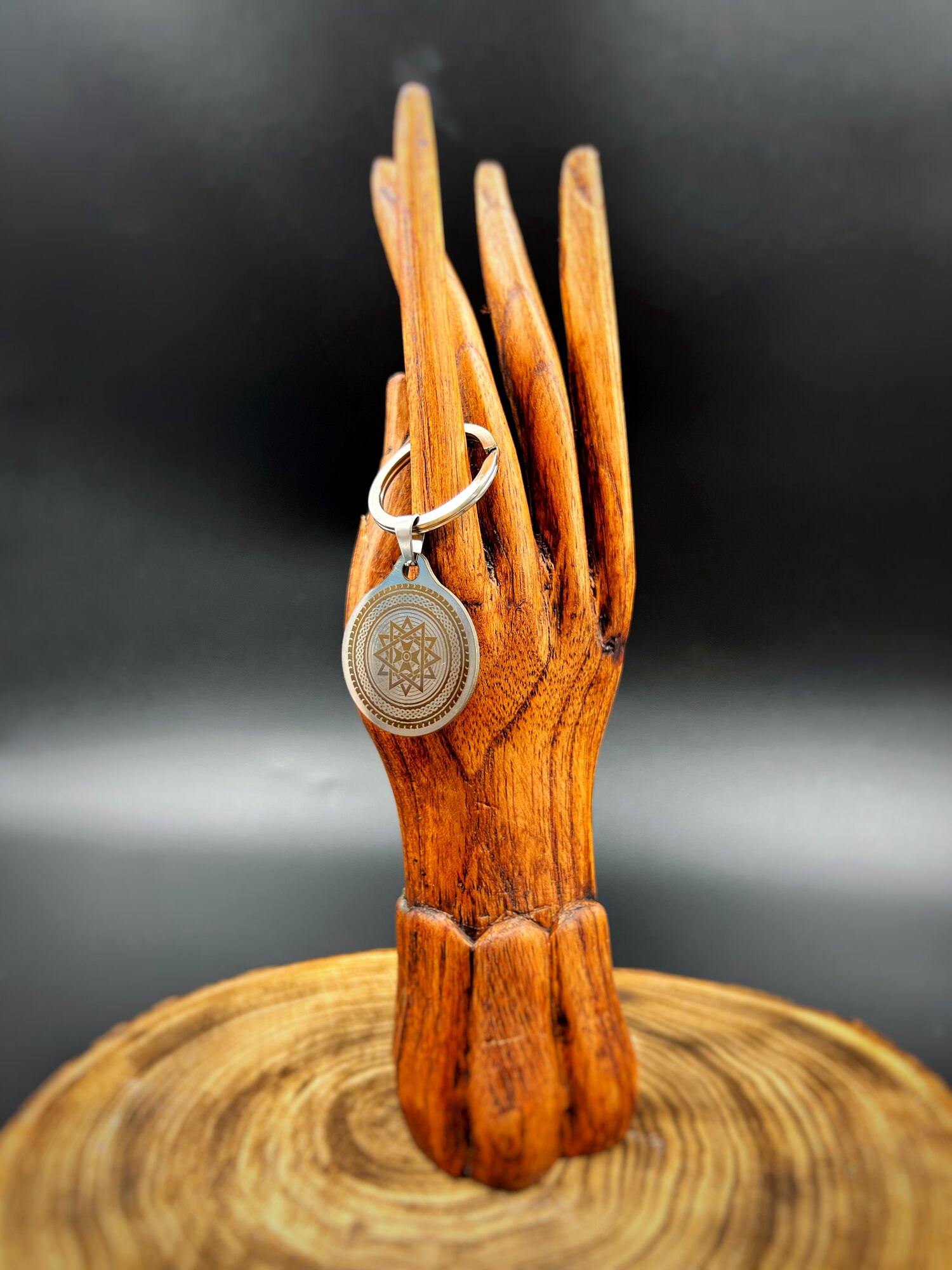 "Амулет В добрый Путь", для водителей, ручная работа, нержавеющая сталь, брелок — фото 1