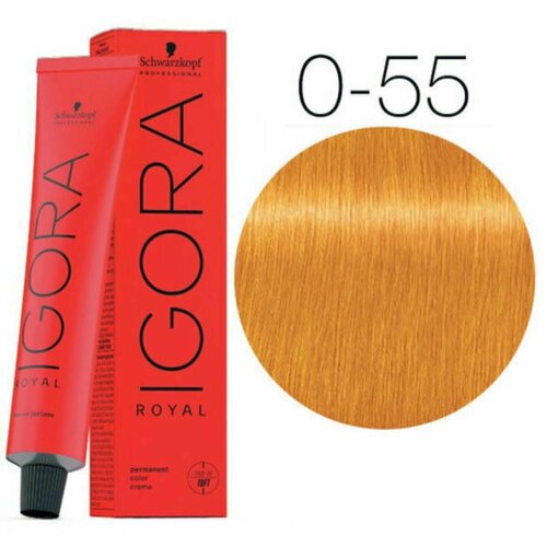 Schwarzkopf Igora Royal - 0-55 Золотистый микстон Стойкая крем-краска для волос 60 мл