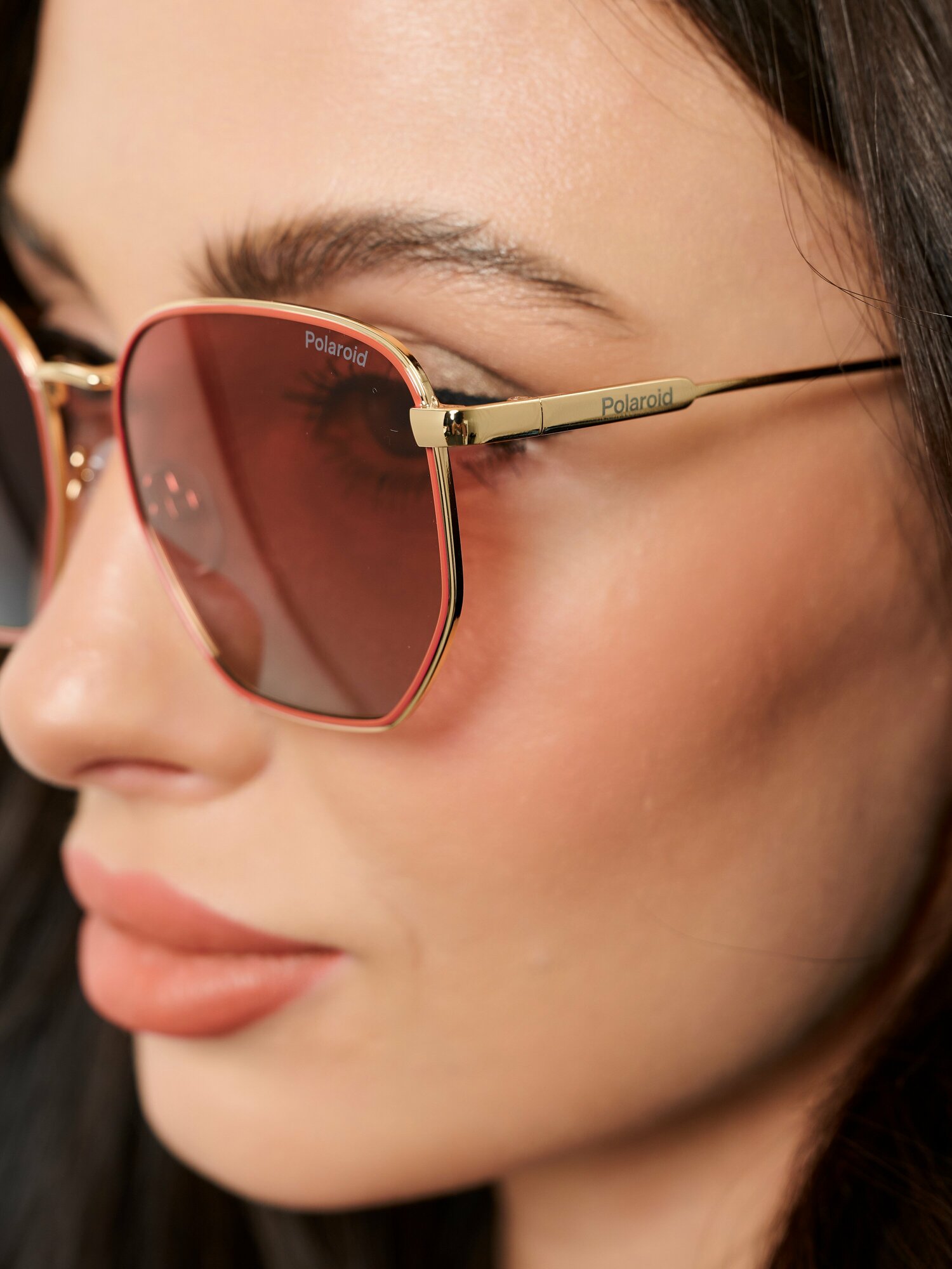 Солнцезащитные очки Polaroid, золотой — фото 1