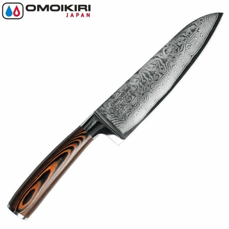 Нож Сантоку Damascus Suminagashi, 173 мм
