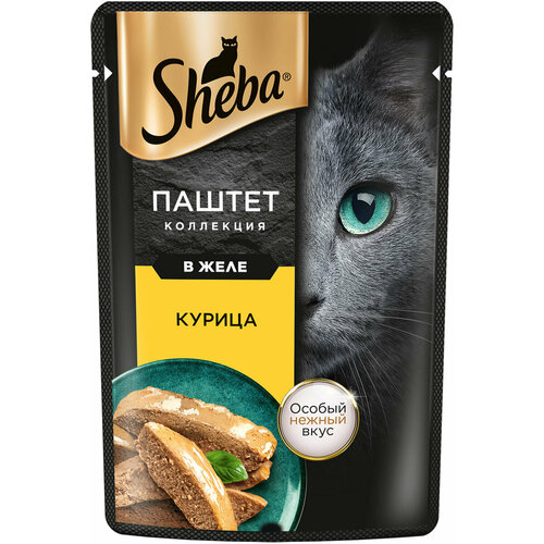 SHEBA для взрослых кошек паштет с курицей пауч 75 гр х 5 шт