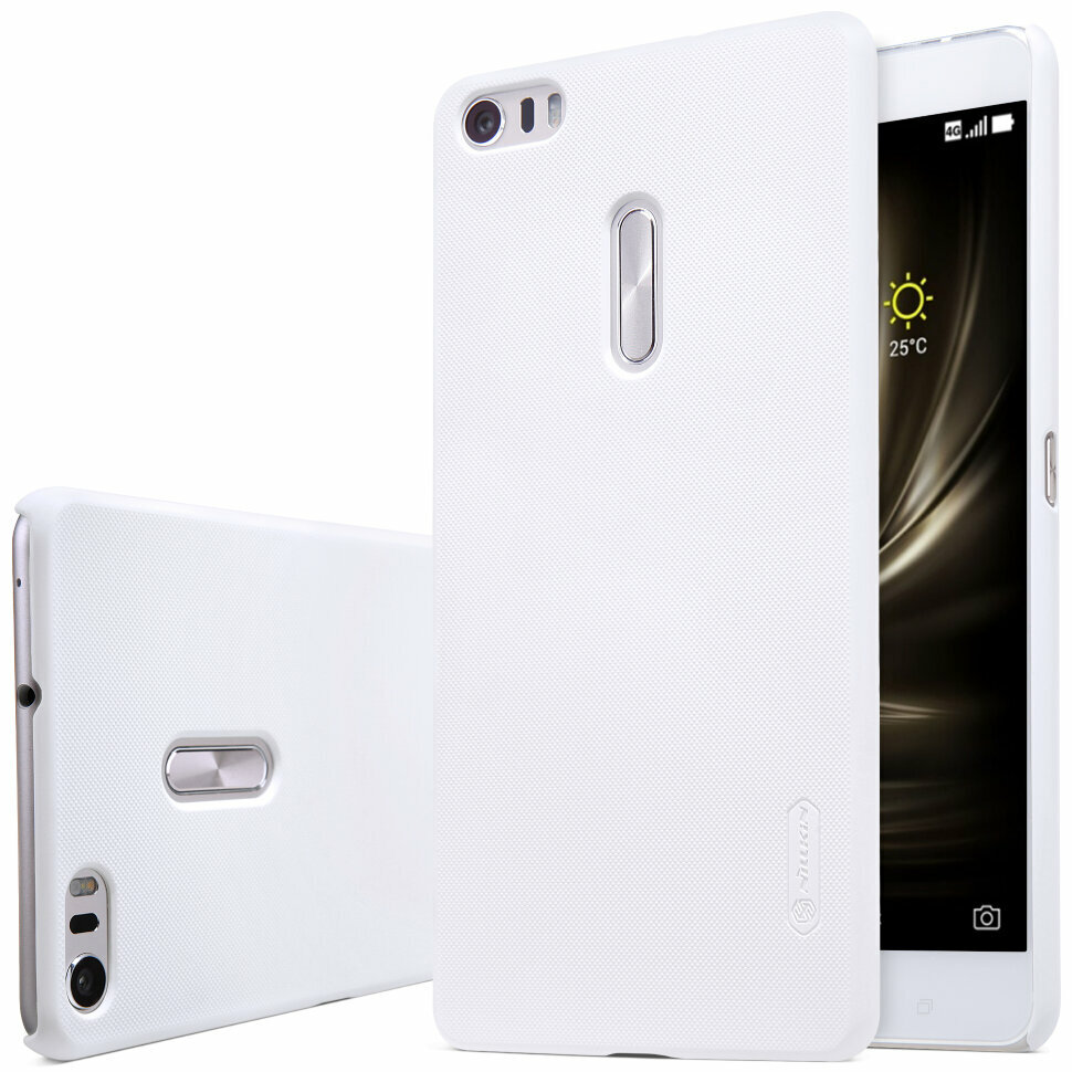 Накладка Nillkin Frosted Shield пластиковая для Asus Zenfone 3 Ultra ZU680KL White (белая) + пленка