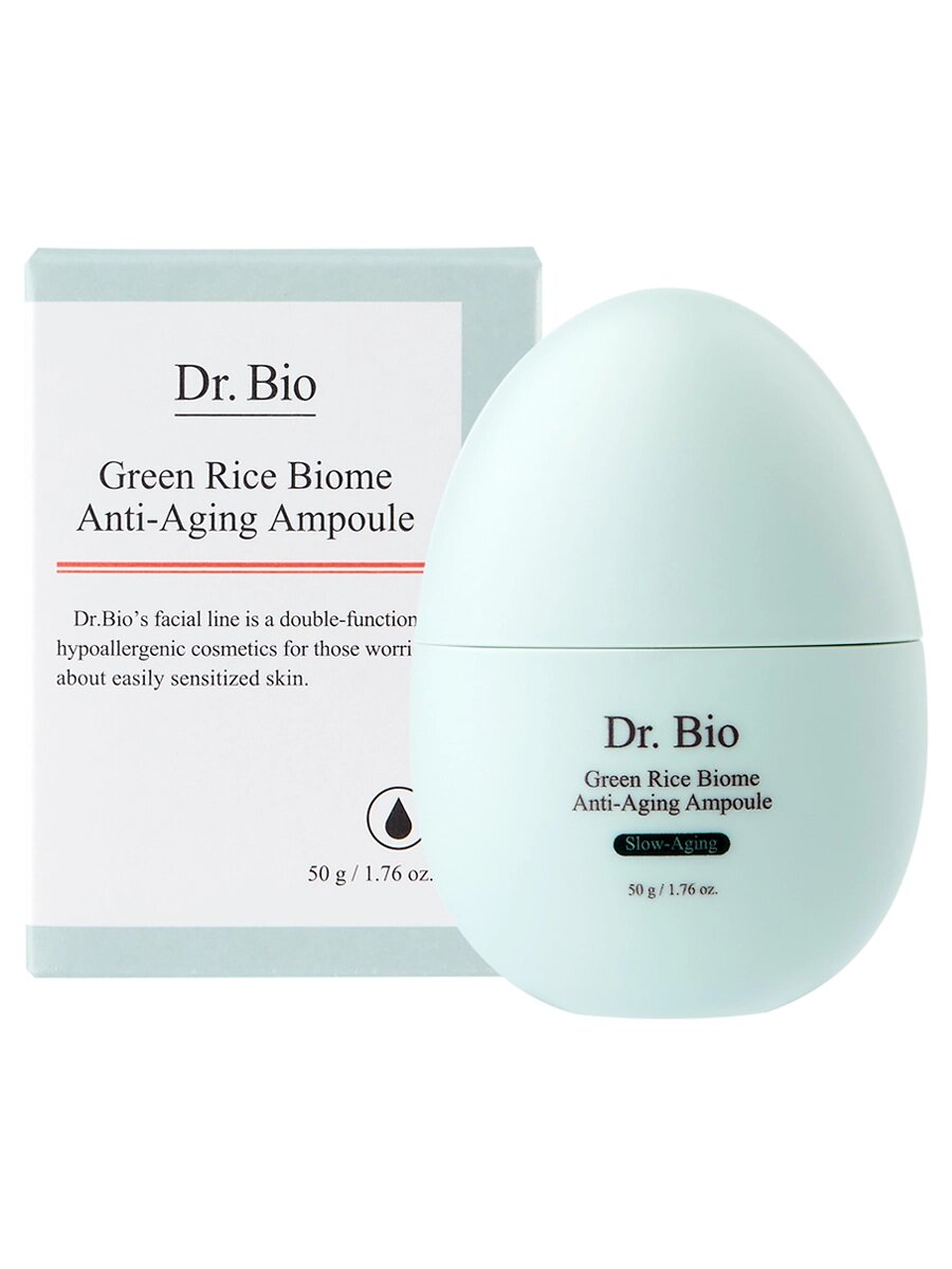 Осветляющая сыворотка с экстрактом зеленого риса Dr. Bio Green Rice Biome Anti-Aging Ampoule 50 гр