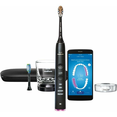 Электрическая зубная щётка Philips Sonicare DiamondClean Smart 9300 НХ990315 чёрный 23900₽