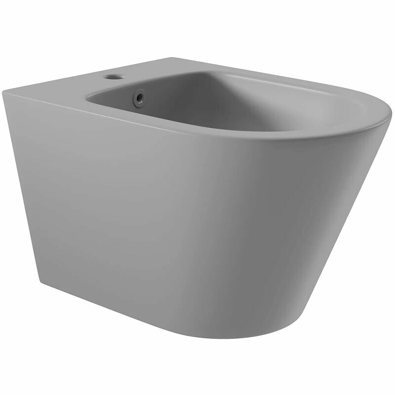 Биде Aqueduto CONE CON0330 подвесное 52.5х36.5 см серый матовый